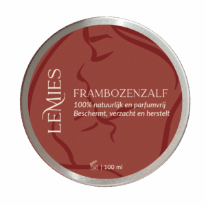 Frambozenzalf voorkant etiket